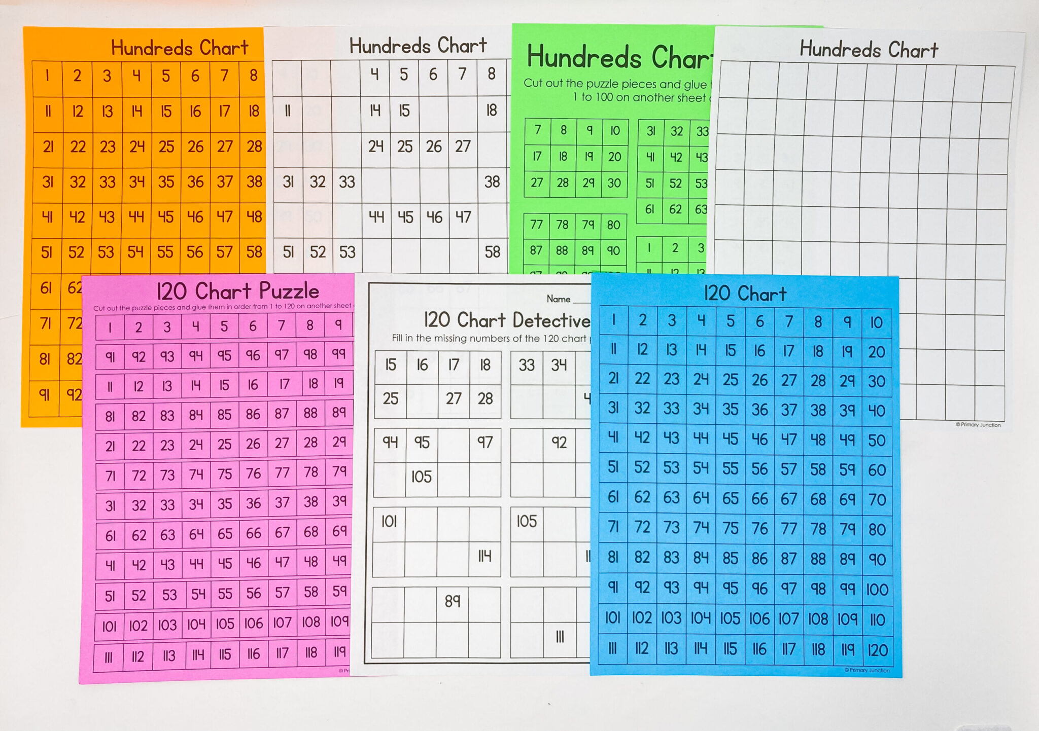 Fun Hundreds Chart Activities and Puzzles for 100 & 120