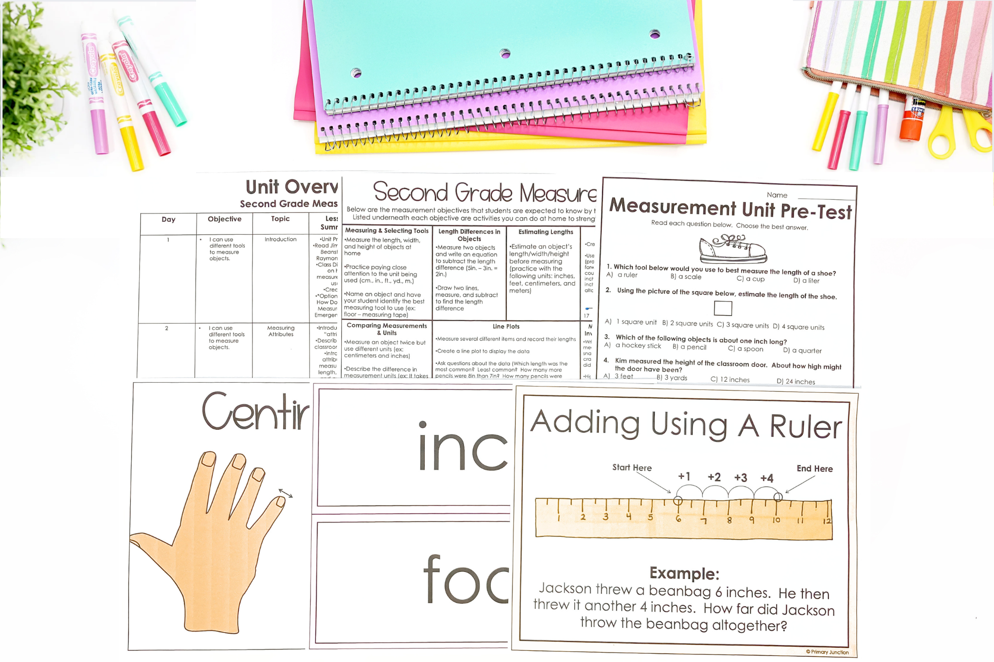 Second Grade Measurement 2nd Grade Length Differences Comparing Lesson Plan Math Centers Measuring Paths Adding Lengths Units Comparing Estimating Word Problems