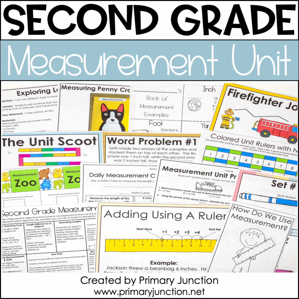 Second Grade Measurement 2nd Grade Length Differences Comparing Lesson Plan Math Centers Measuring Paths Adding Lengths Units Comparing Estimating Word Problems Craft Measuring Penny Nonstandard Units