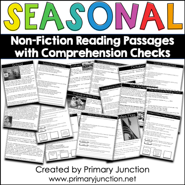 Seasonal Non Fiction Reading Comprehension Passages and Questions BUNDLE PACK