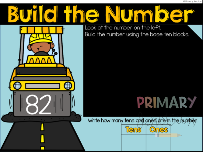 Digital Math Activities for Place Value Tens and Ones
