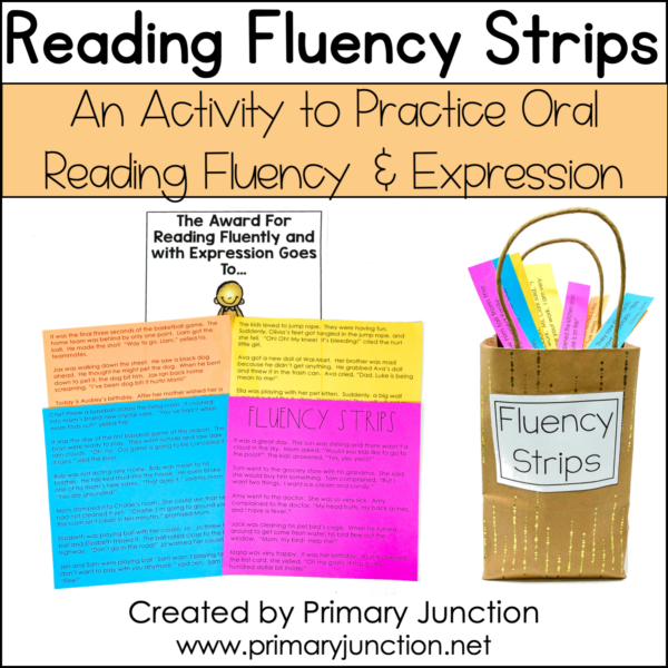 Fluency Strips Reading Fluency Practice with Expression Games Activities Oral