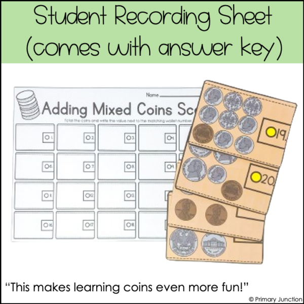 Adding Mixed Coins Math Task Cards Scoot Game Math Write the Room Counting Coins