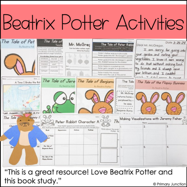 Beatrix Potter and Spring Activities Spring Worksheets Math Rabbit Craft Easter