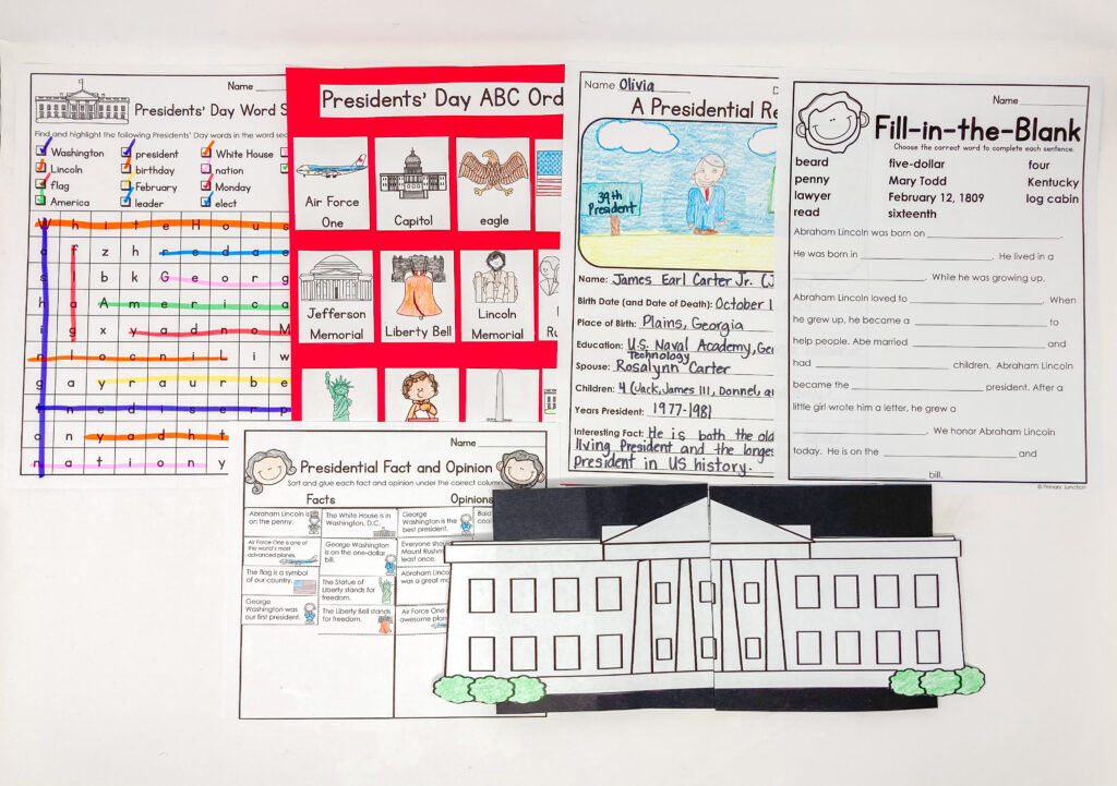 Presidents Day Unit George Washington Abraham Lincoln US Presidents February