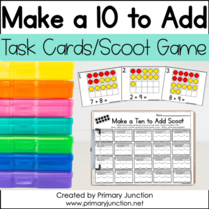 Make a 10 To Add Addition Within 20 Task Cards Scoot Game Write the Room Math Center