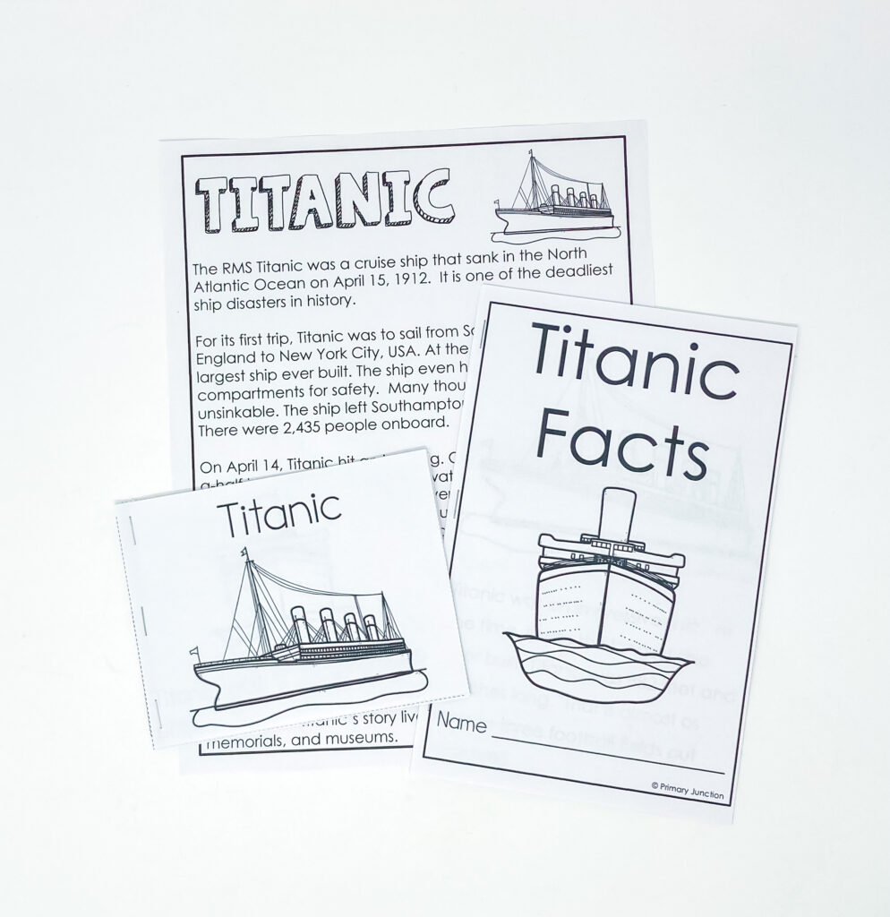 Titanic, Student, Primary, Children's, Reading Passages, Unit, Learning, Writing, Craft