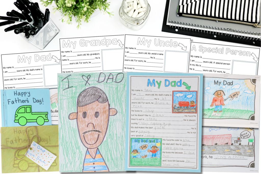 Father's Day or Grandparents Day Book Craft and Questionnaire Survey Writing All About My Dad Activity